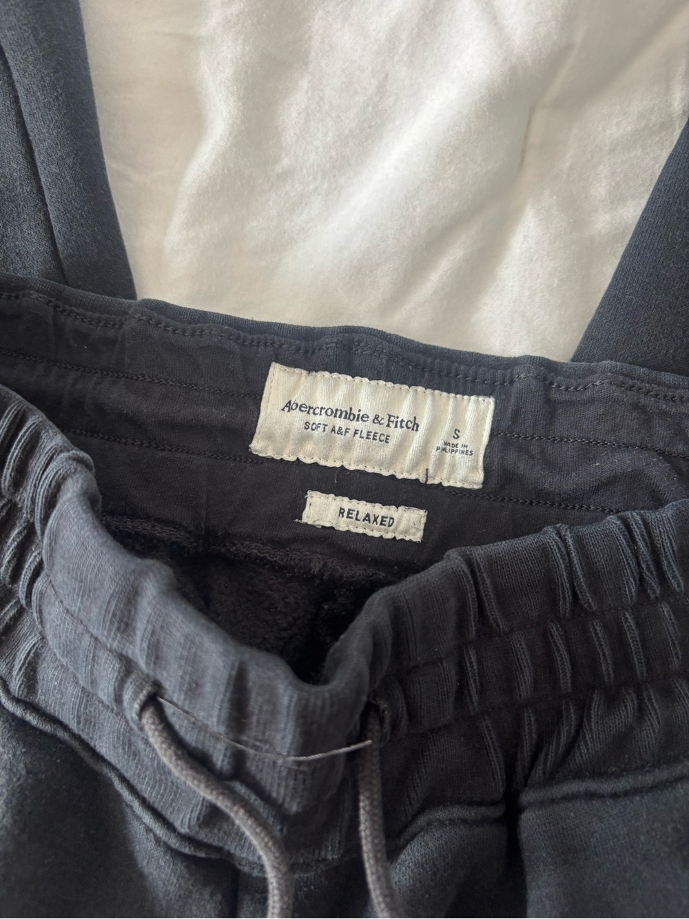 Abercrombie & Fitch black Drawstring Relaxed Sweatpants